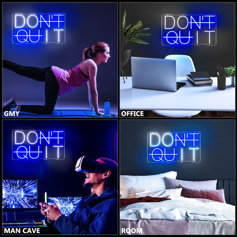HAJAE Don't Quit gift-ready sign for gyms, bedrooms, and gaming rooms