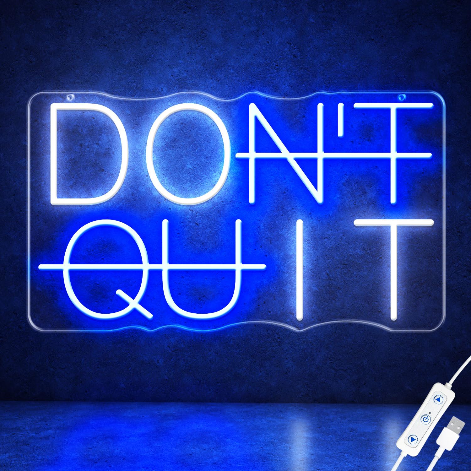 HAJAE Don't Quit neon sign wall decor glows boldly in any room