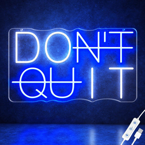 HAJAE Don't Quit neon sign wall decor glows boldly in any room