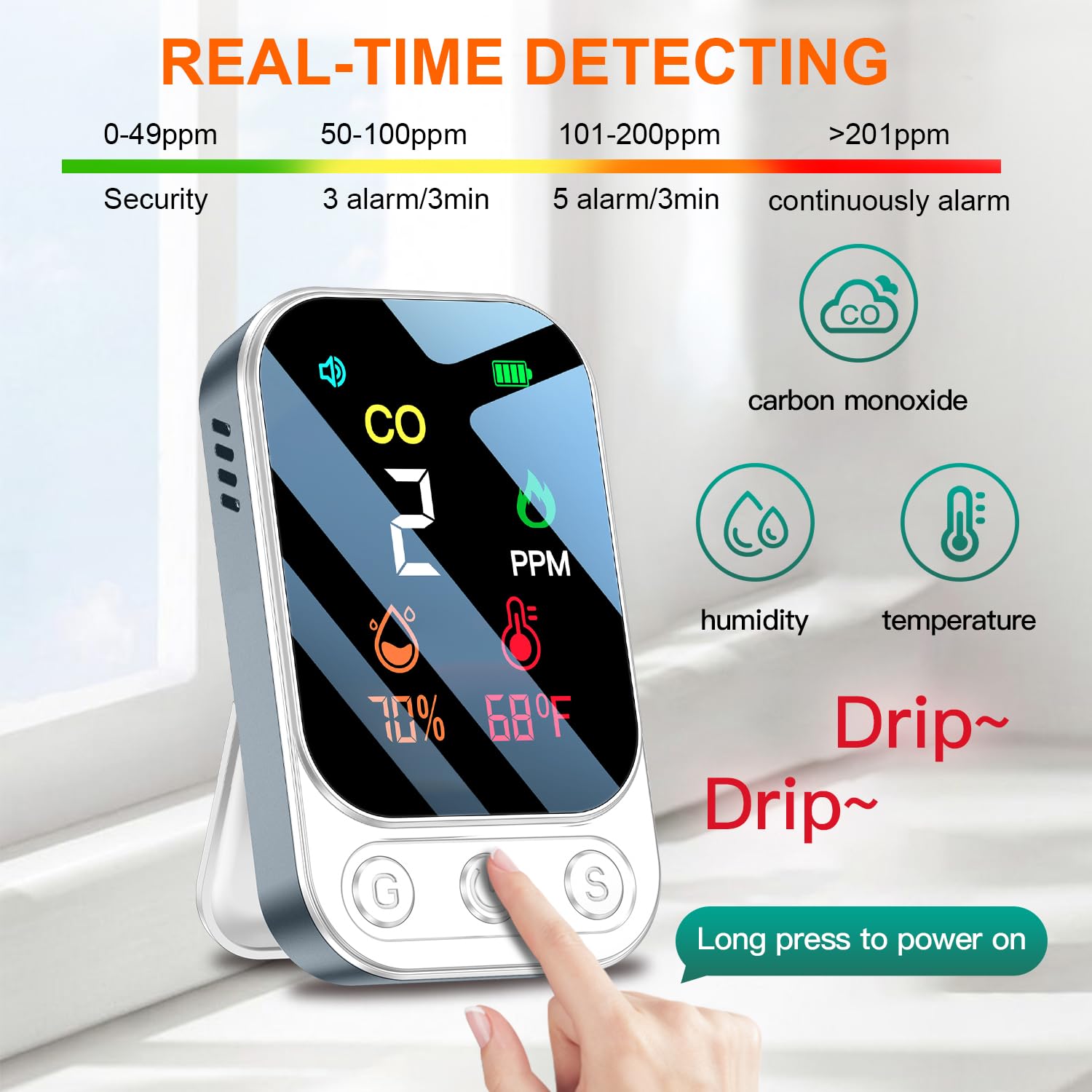 HAKINAKU portable detector with lanyard enables easy carry during outdoor activities.