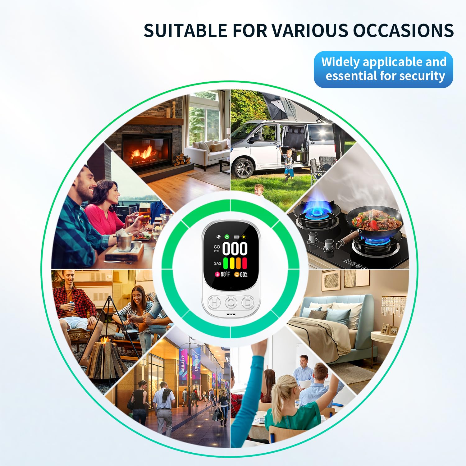 HAKINAKU 85 dB audible alarm ready to alert in a living space