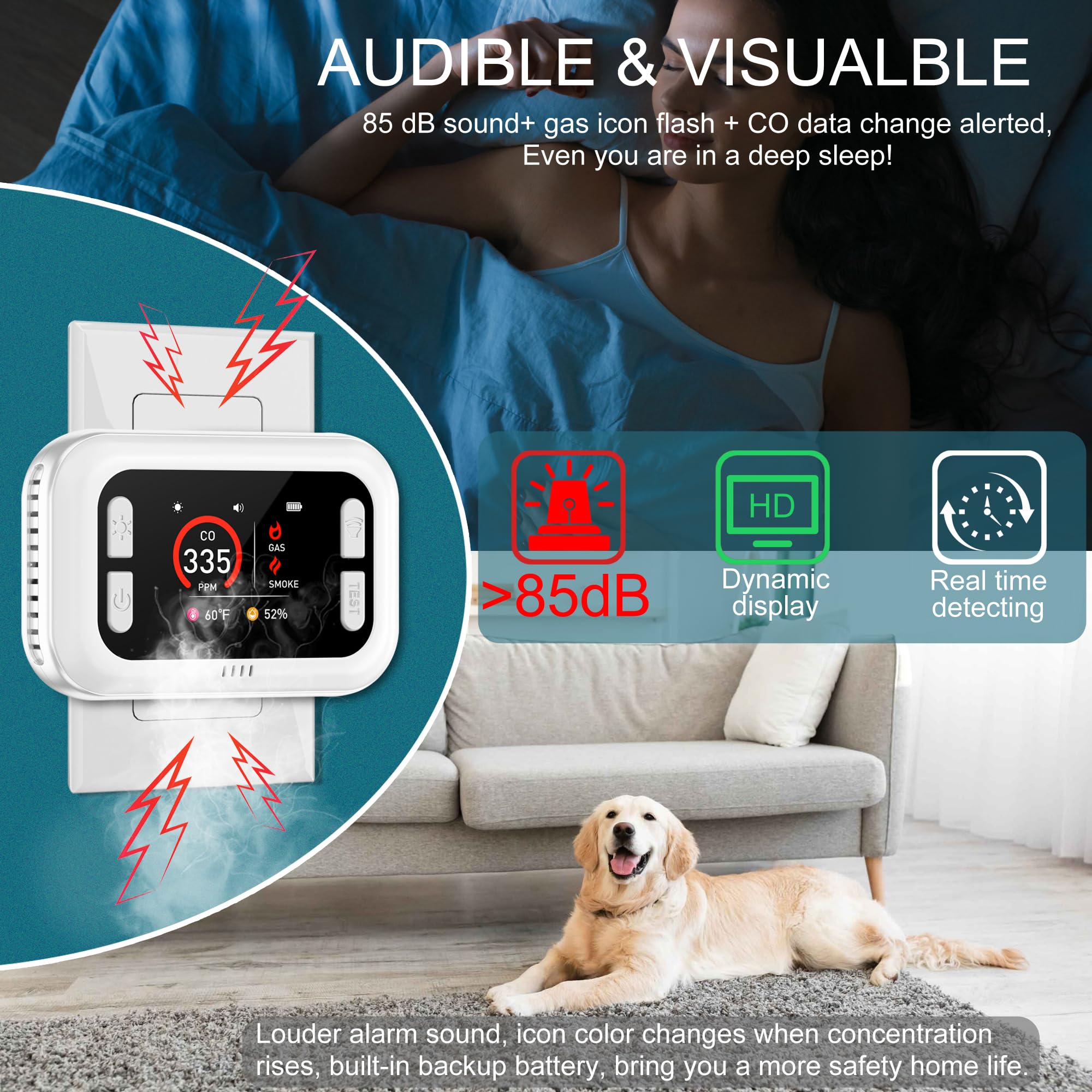 US plug compatibility for simple placement in home or hotel rooms
