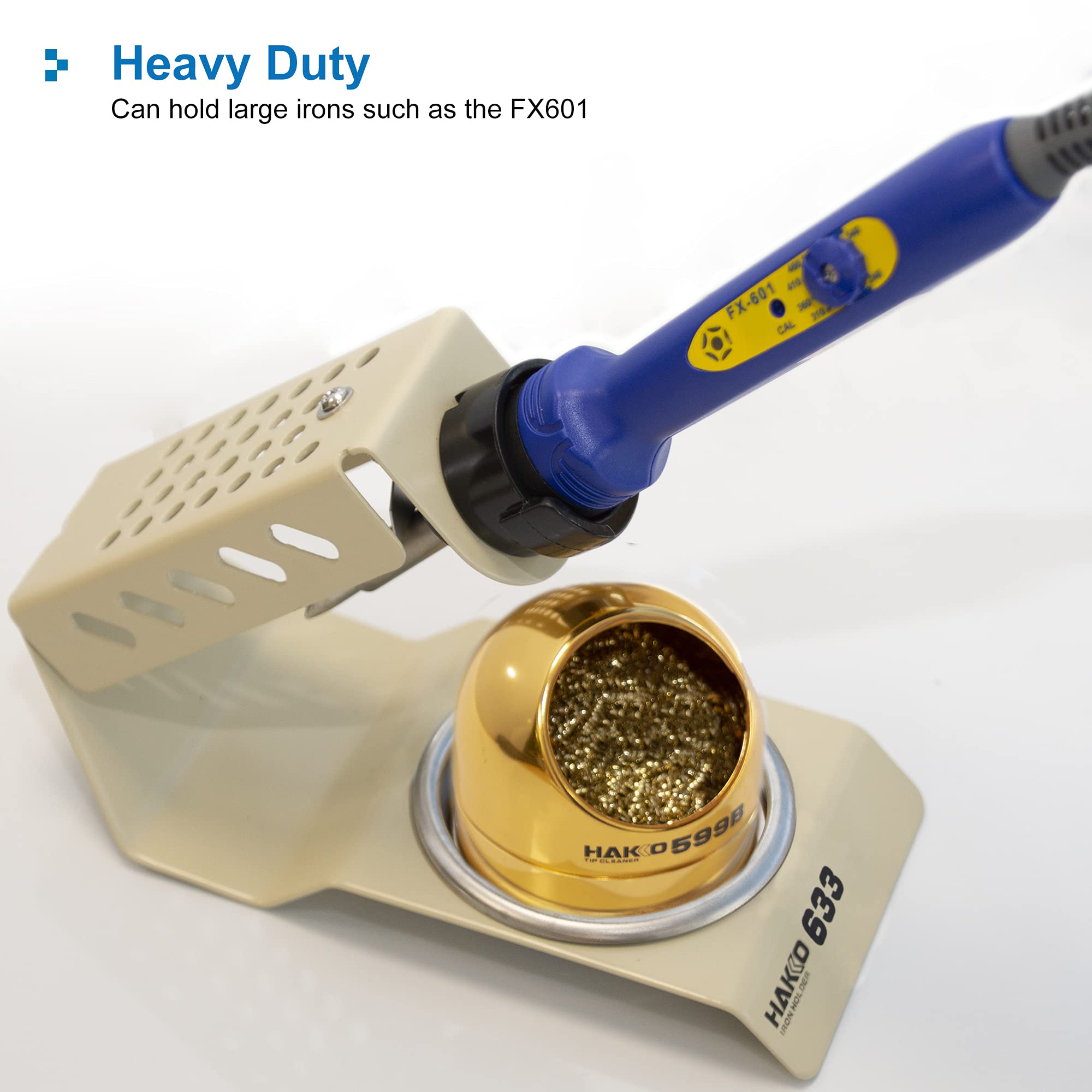 Hakko 633-01 with non-skid base stabilizes your soldering setup.