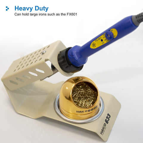 Hakko 633-01 with non-skid base stabilizes your soldering setup.