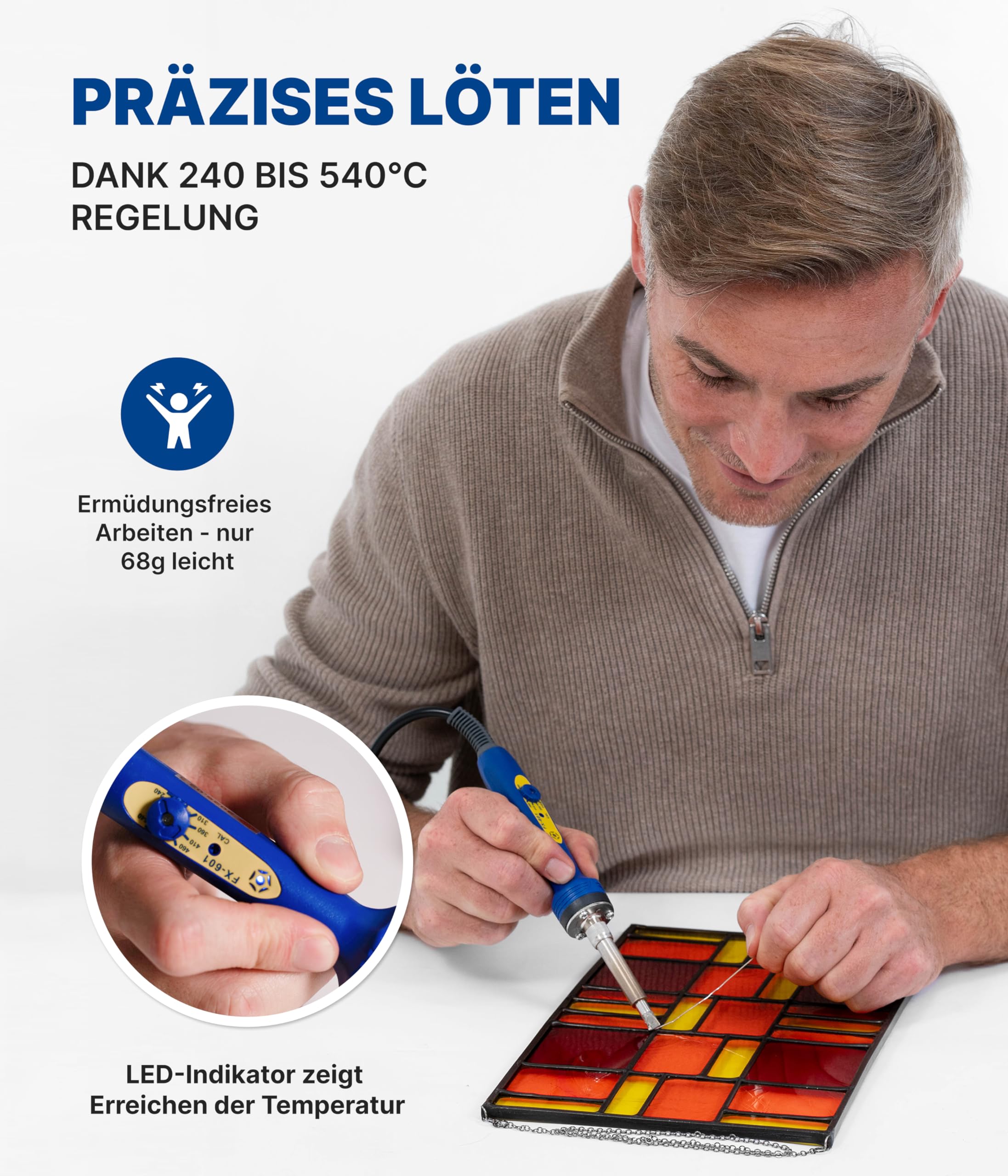 Hakko FX60101 temperature dial focus showcases adjustable heat for varied tasks.