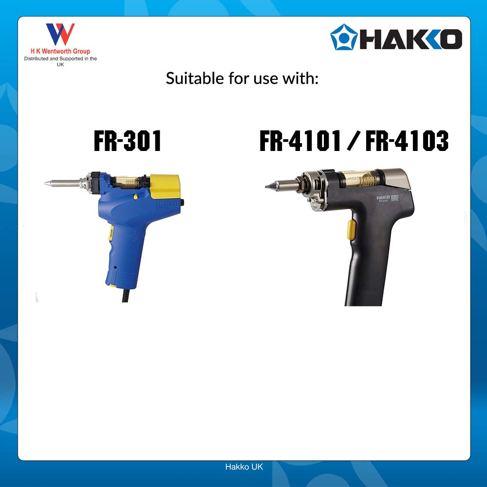 Hakko N61-10 silver-plated nozzle reduces solder surface tension for cleaner desoldering.