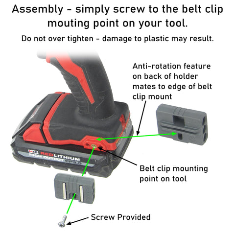 Halberd bit holder universal-fit design compatible with many tools.