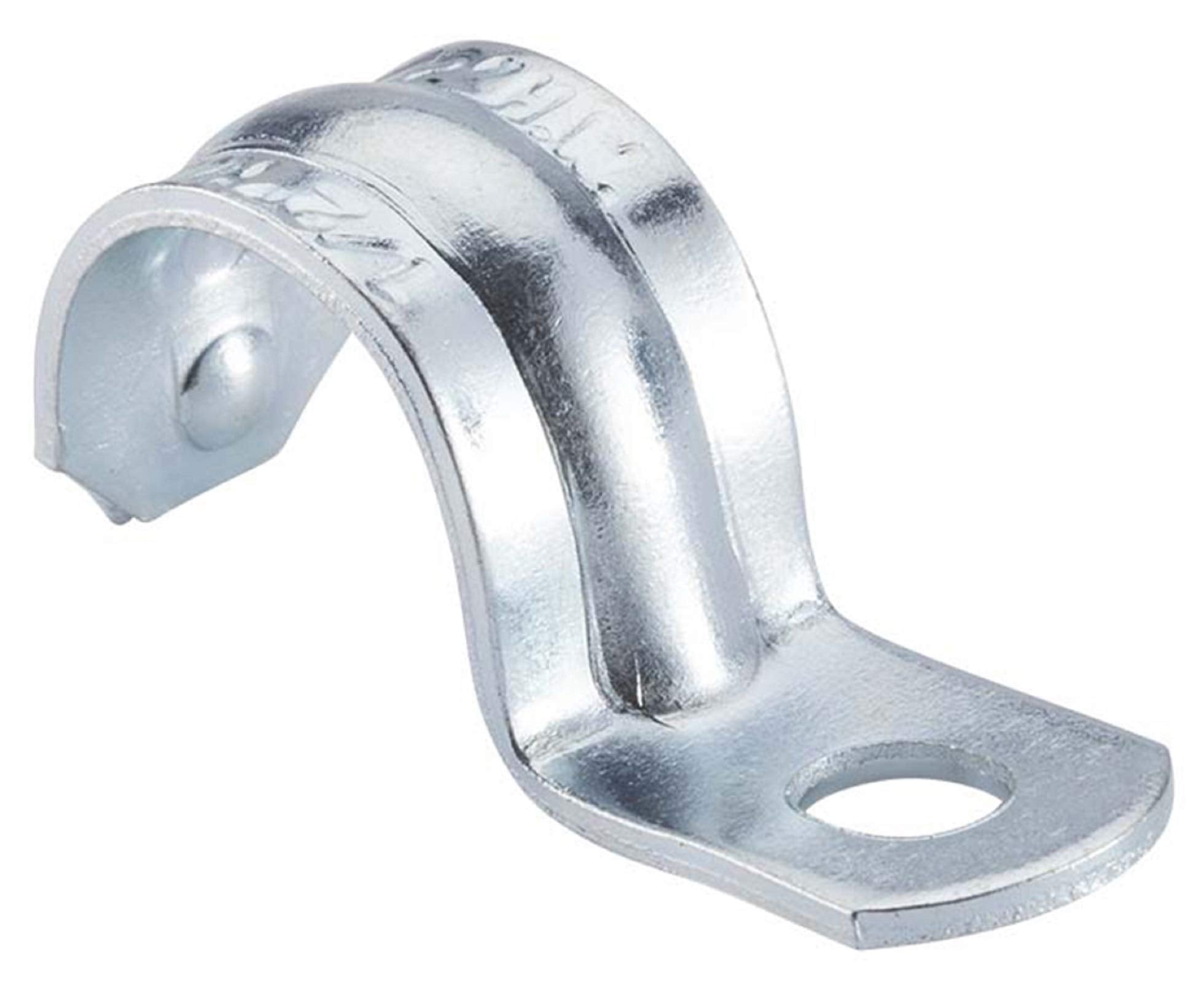 Halex strap installed on wood demonstrating secure conduit support