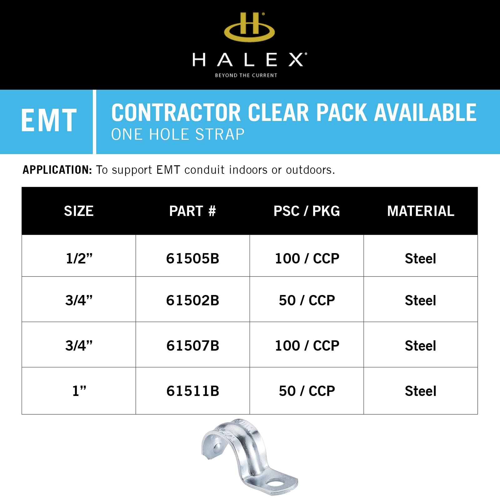 Halex strap ready for outdoor use in exposed environments
