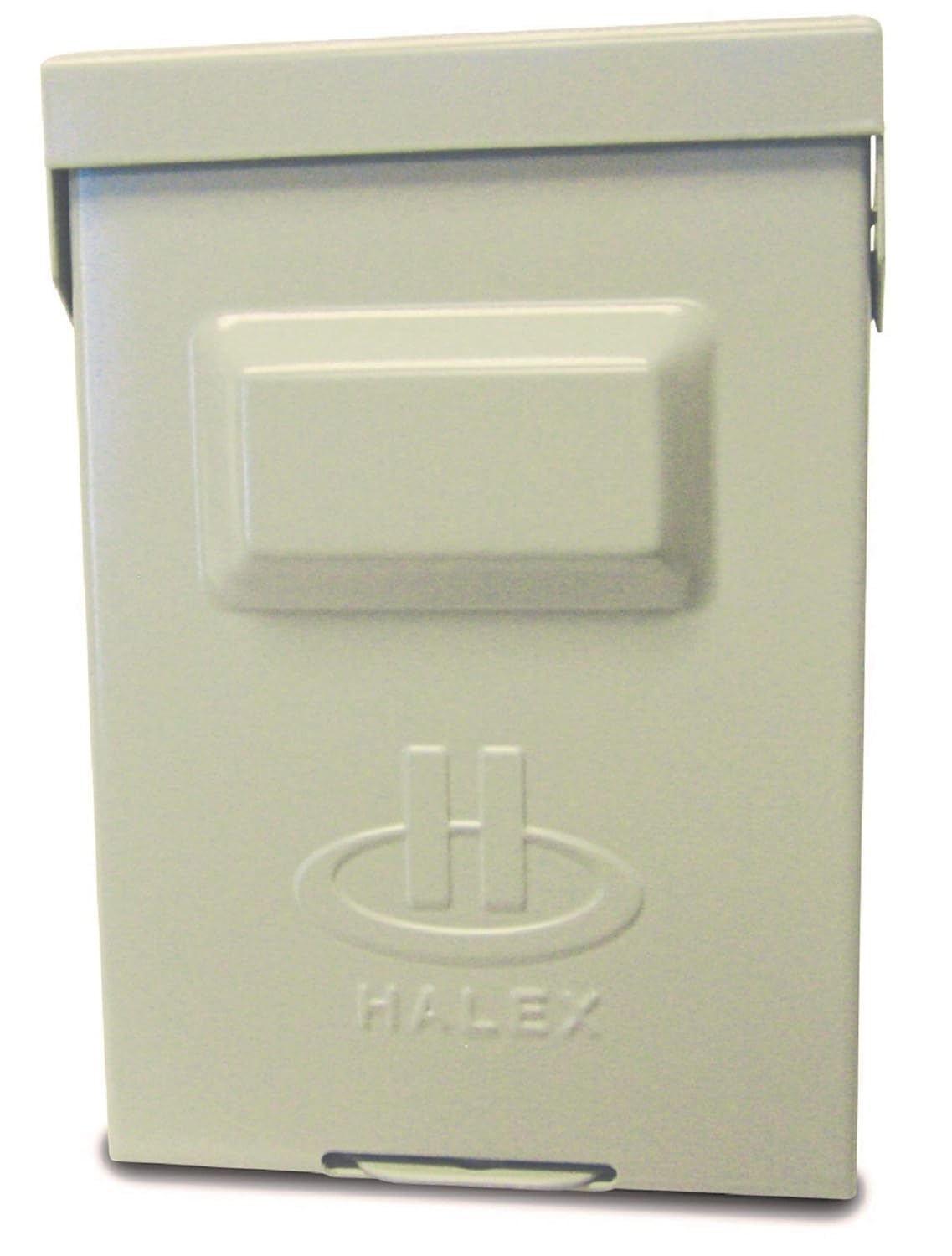 Halex HNF60R front view highlights durable galvanized steel for weather resistance.