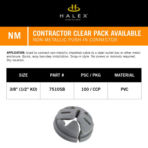 Halex no-tools-needed assembly makes it easy to retrofit or start new projects.