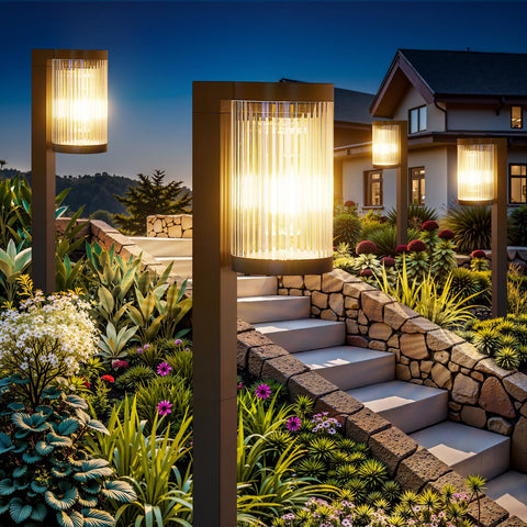 HALHSAP solar pathway light warm white glow guides walkways at night