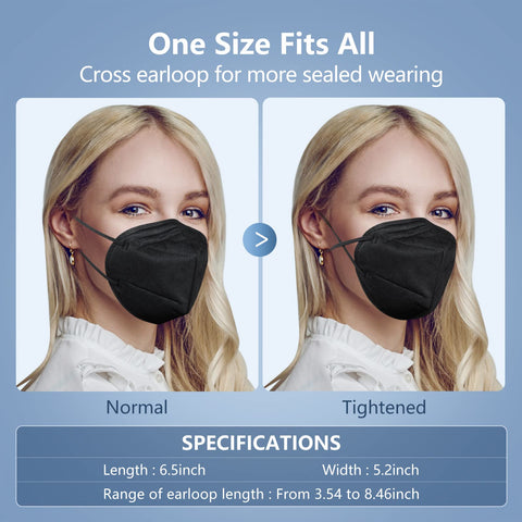 HALIDODO KN95 mask folded flat for compact storage in bags