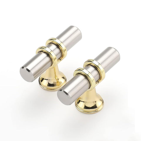 Haliwu brushed-nickel cabinet knob closeup showcases smooth finish and solid build for daily use.