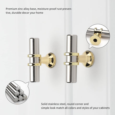 Haliwu brushed-nickel cabinet knob on door demonstrates timeless kitchen style for upgrades.