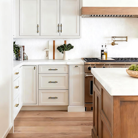 Haliwu versatile square handles for cabinets and drawers.