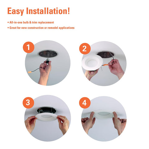 HALO 6-pack LED trim backed by 5-year warranty and US-based support.