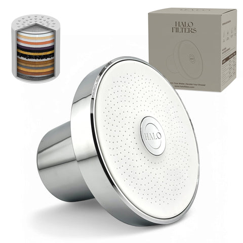 Halo Filters filtered shower head delivers a strong spray for invigorating rinses