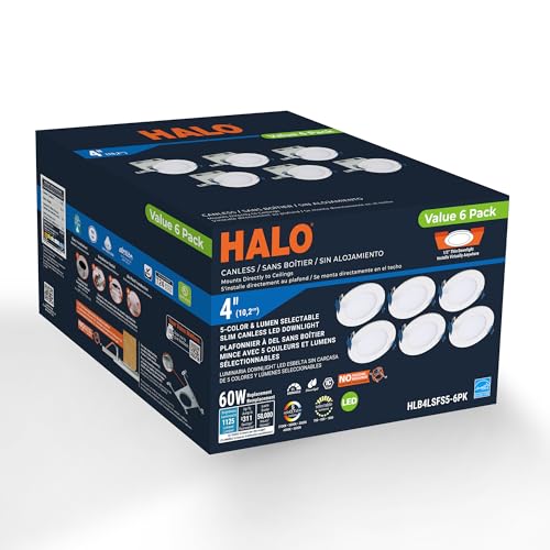 HALO HLB4LSFS5 indoor-outdoor application shown for versatile spaces.