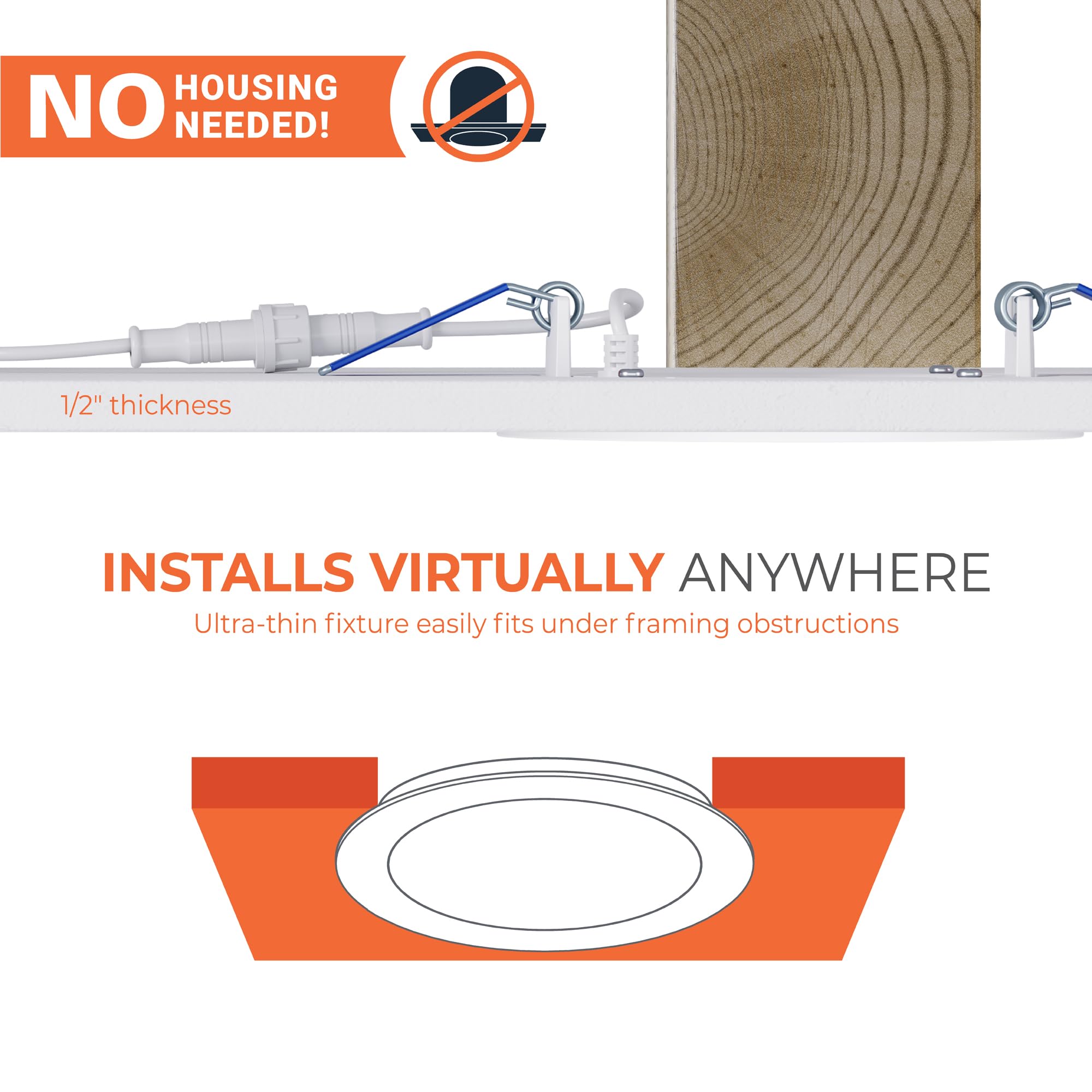 HALO HLB4LSFS5 wet-location rated unit installed in a shower for bathroom versatility.