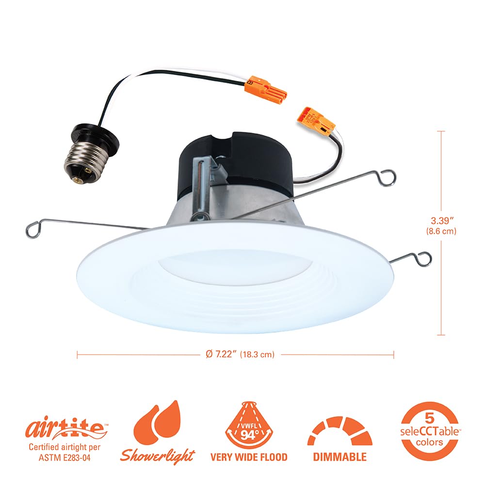 HALO LED trim designed for wet locations, suitable for showers and outdoor spaces.