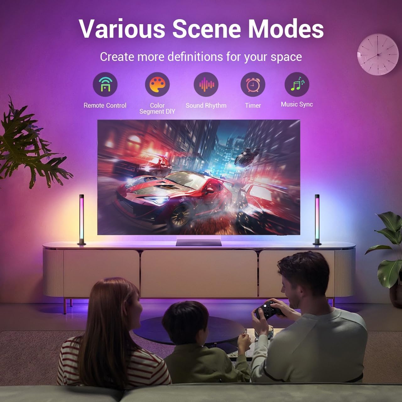 Haloak light bar syncing with music for mood