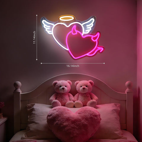 Halovin heart sign showing six adjustable brightness levels