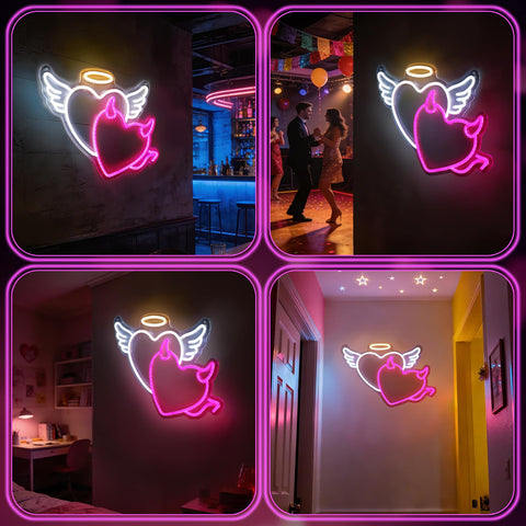 Halovin heart light adding gentle ambiance to a teen bedroom