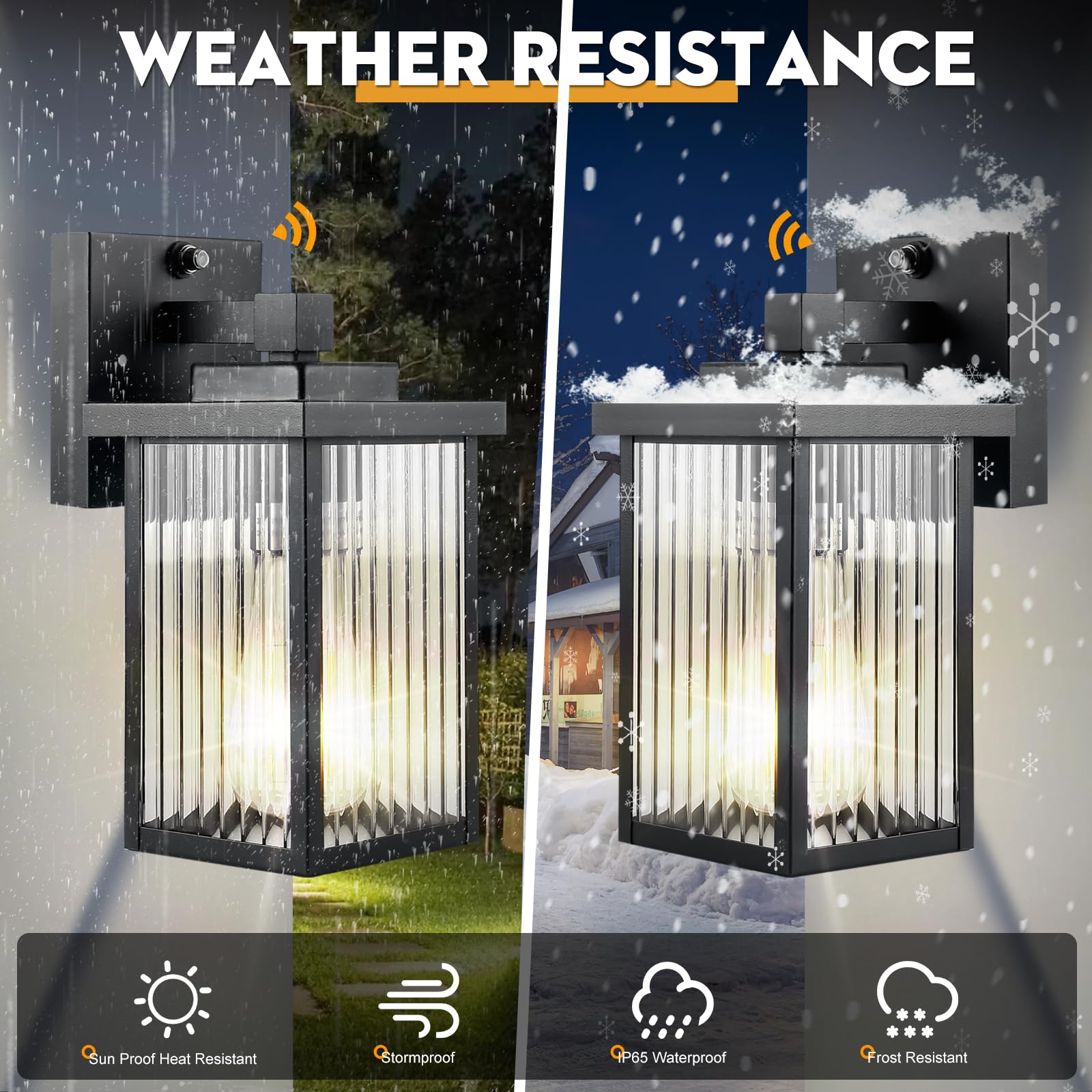 hameso tempered-glass outdoor sconce with soft ambient glow
