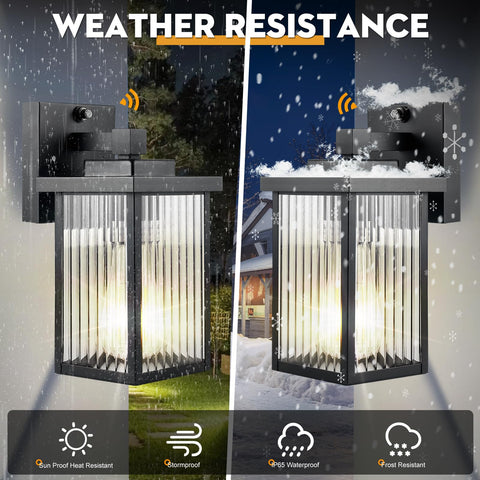 hameso tempered-glass outdoor sconce with soft ambient glow