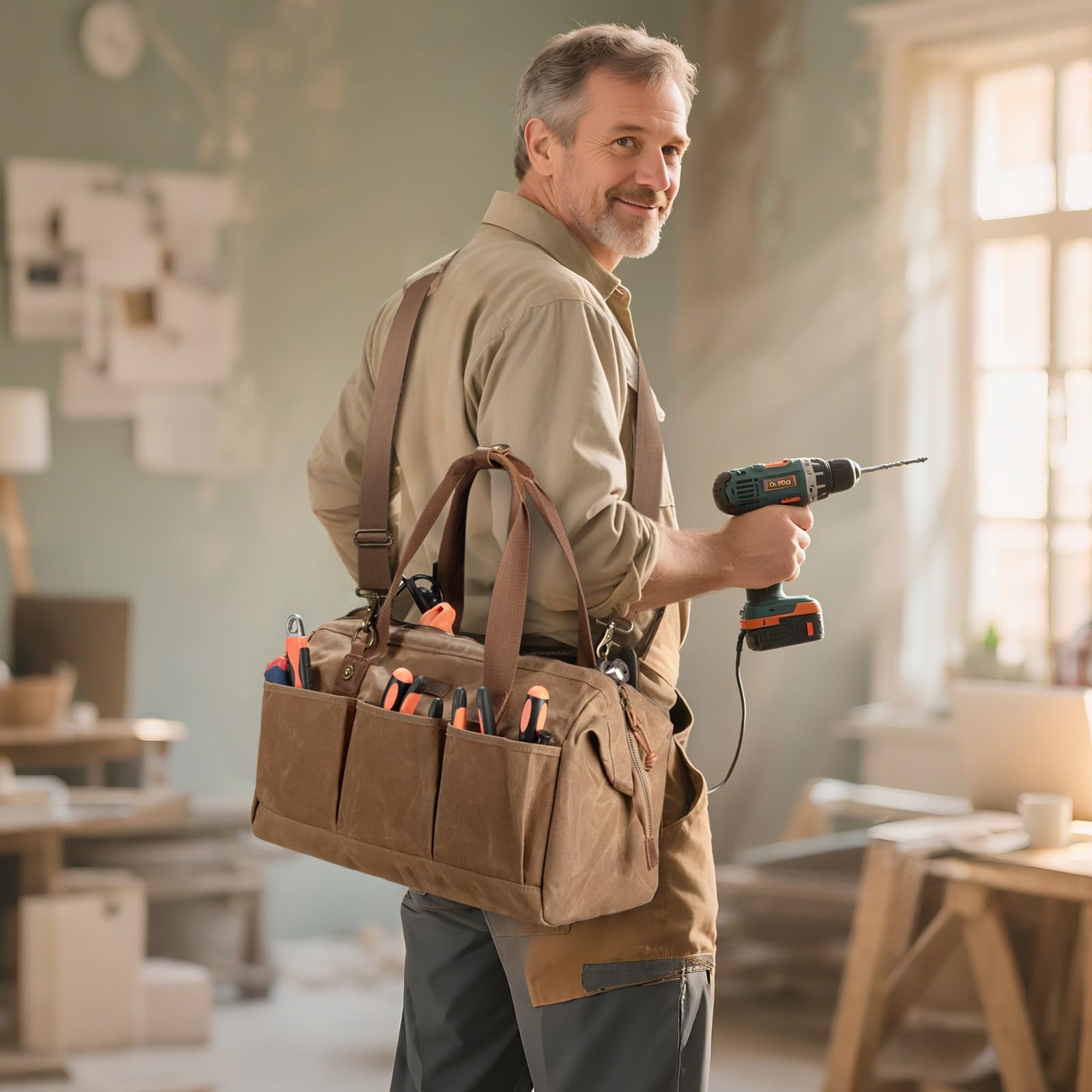 Hamks tool bag is suitable for electricians, mechanics, and DIY projects.