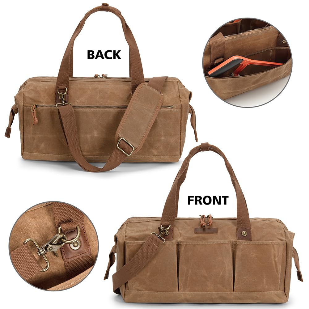 Hamks bag's padded bottom protects tools on hard surfaces.