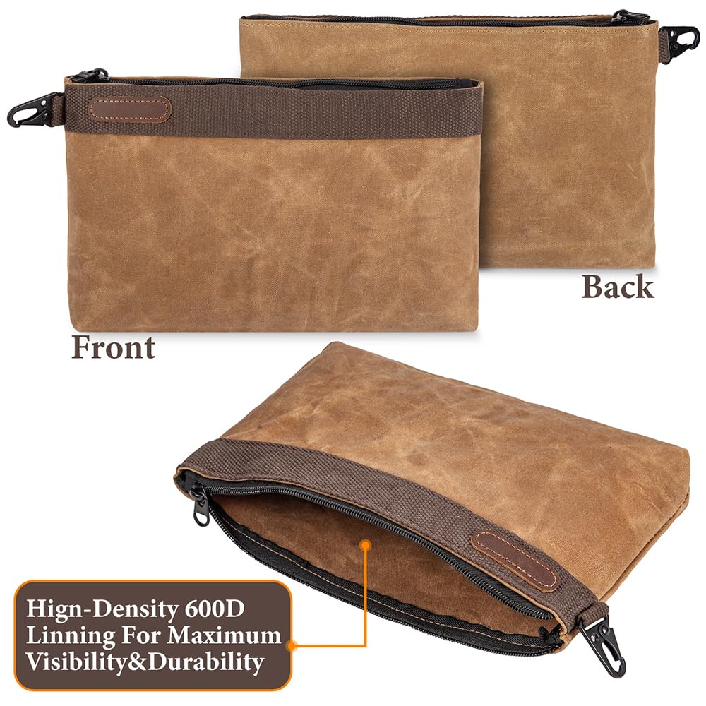Hamks waxed canvas tool pouches color coding helps organize by task and user.