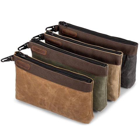 Hamks waxed canvas tool pouch ideal for cables, wrenches, and small tech gear.