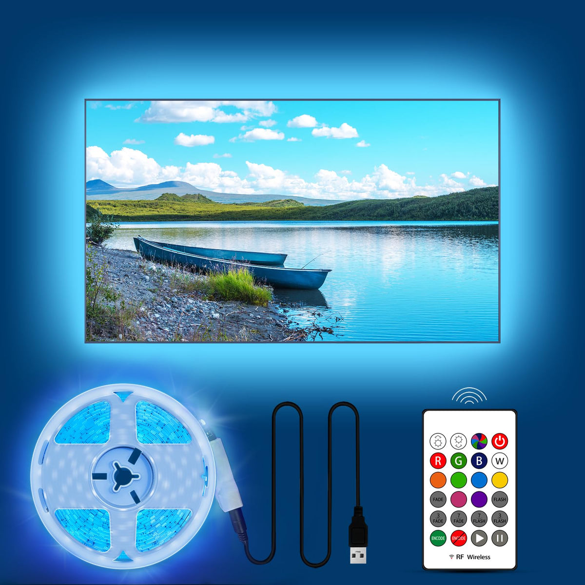HAMLITE LED TV backlight setup for 82–95 inch screens enhances ambient viewing.