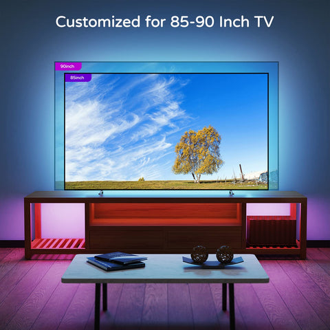 HAMLITE TV lights with a remote color option for customizable mood lighting.