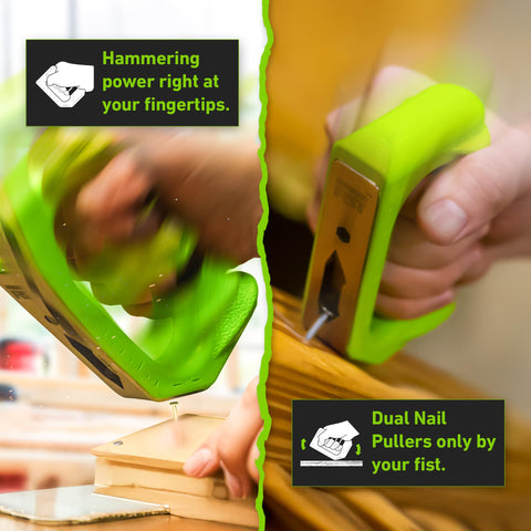 Hammer Fist with built-in hex drive for quick fastener access.