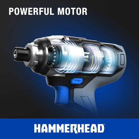 Hammerhead 20V charger image illustrating quick recharge