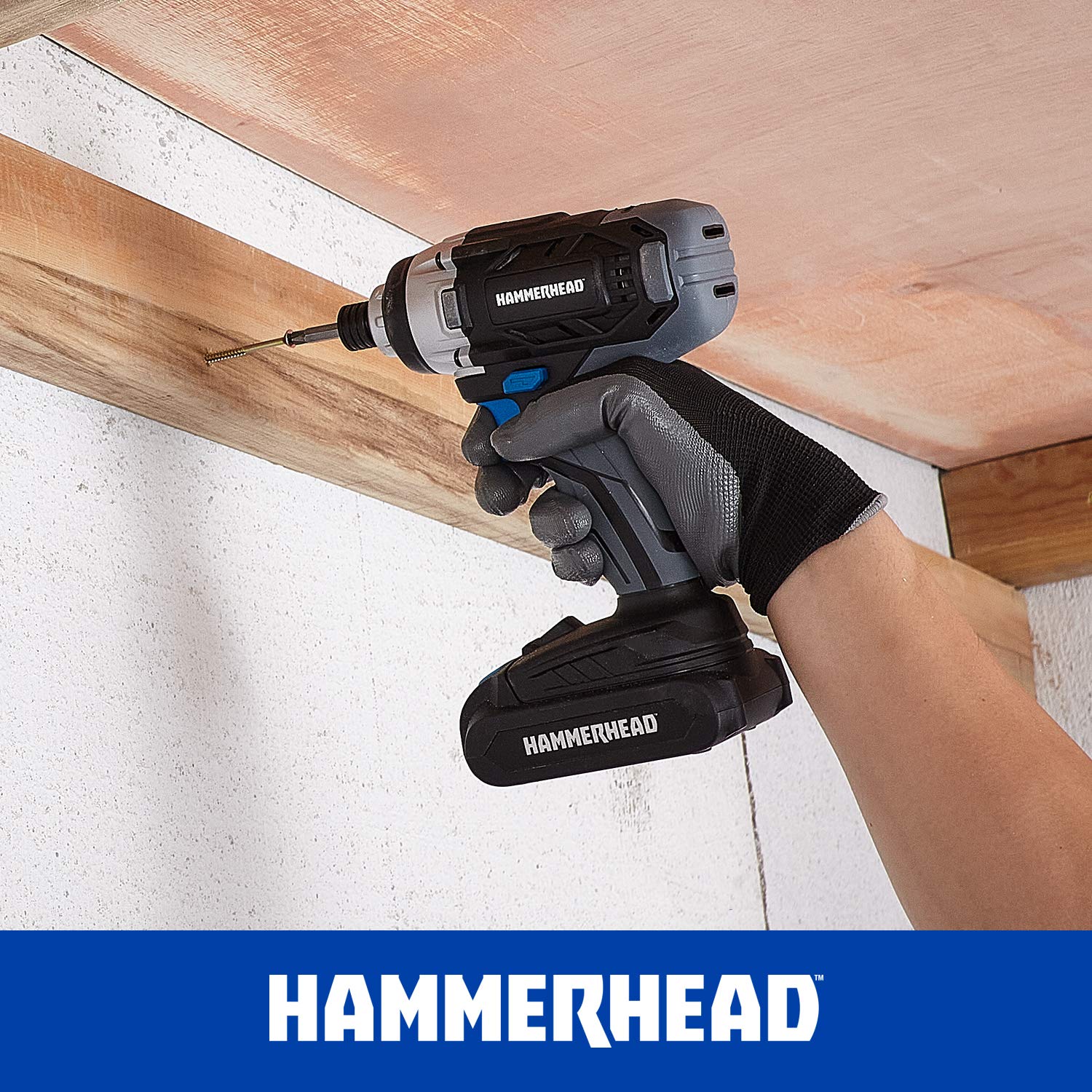 Hammerhead 20V drill driver with LED light improving visibility
