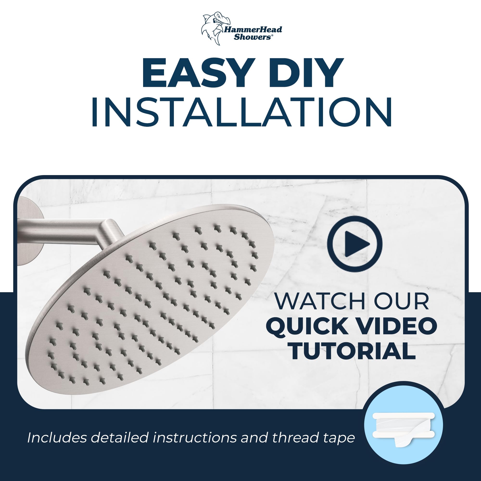 Easy installation guide for HammerHead shower head setup