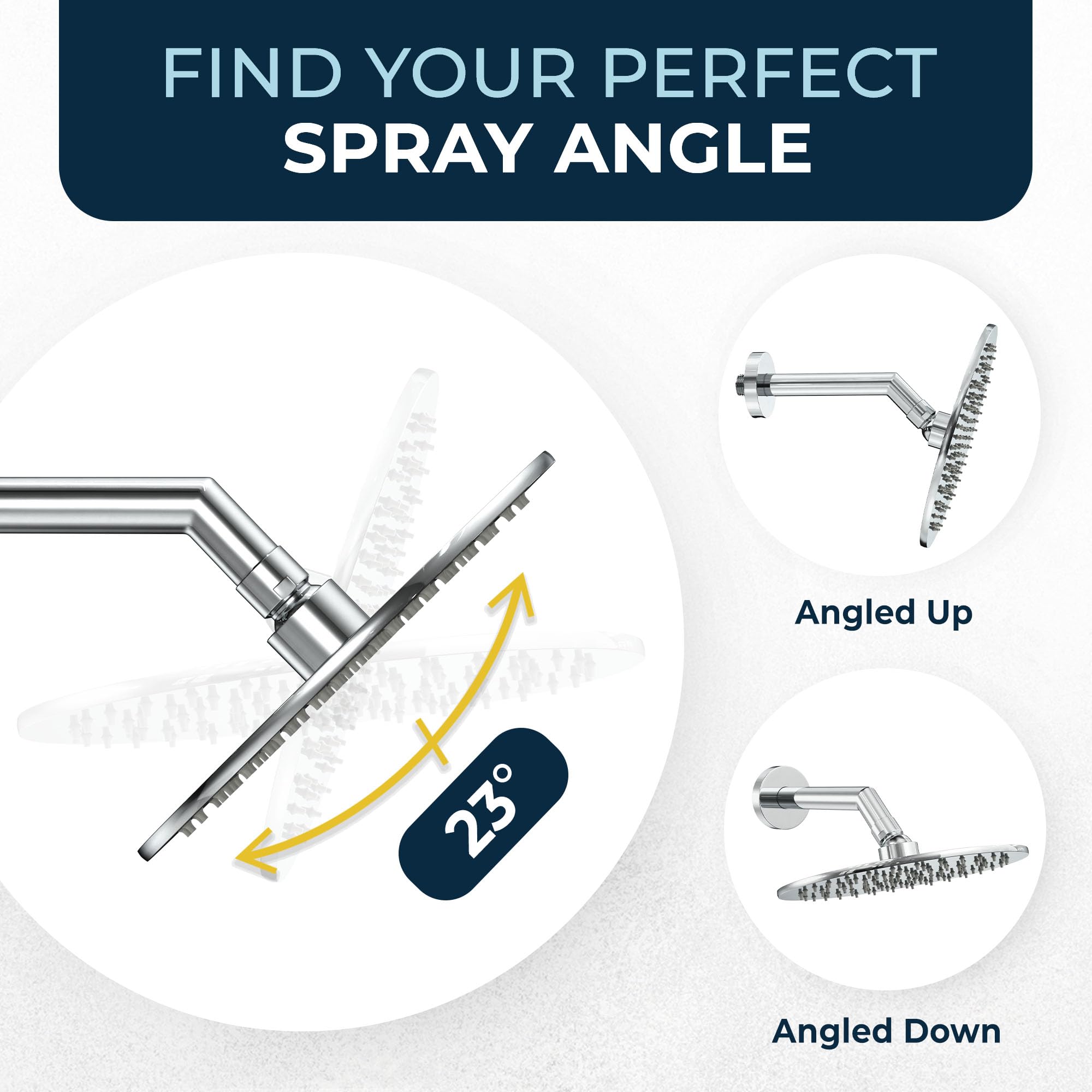 HammerHead Showers 2.5 GPM high-flow performance enhances spray pressure.