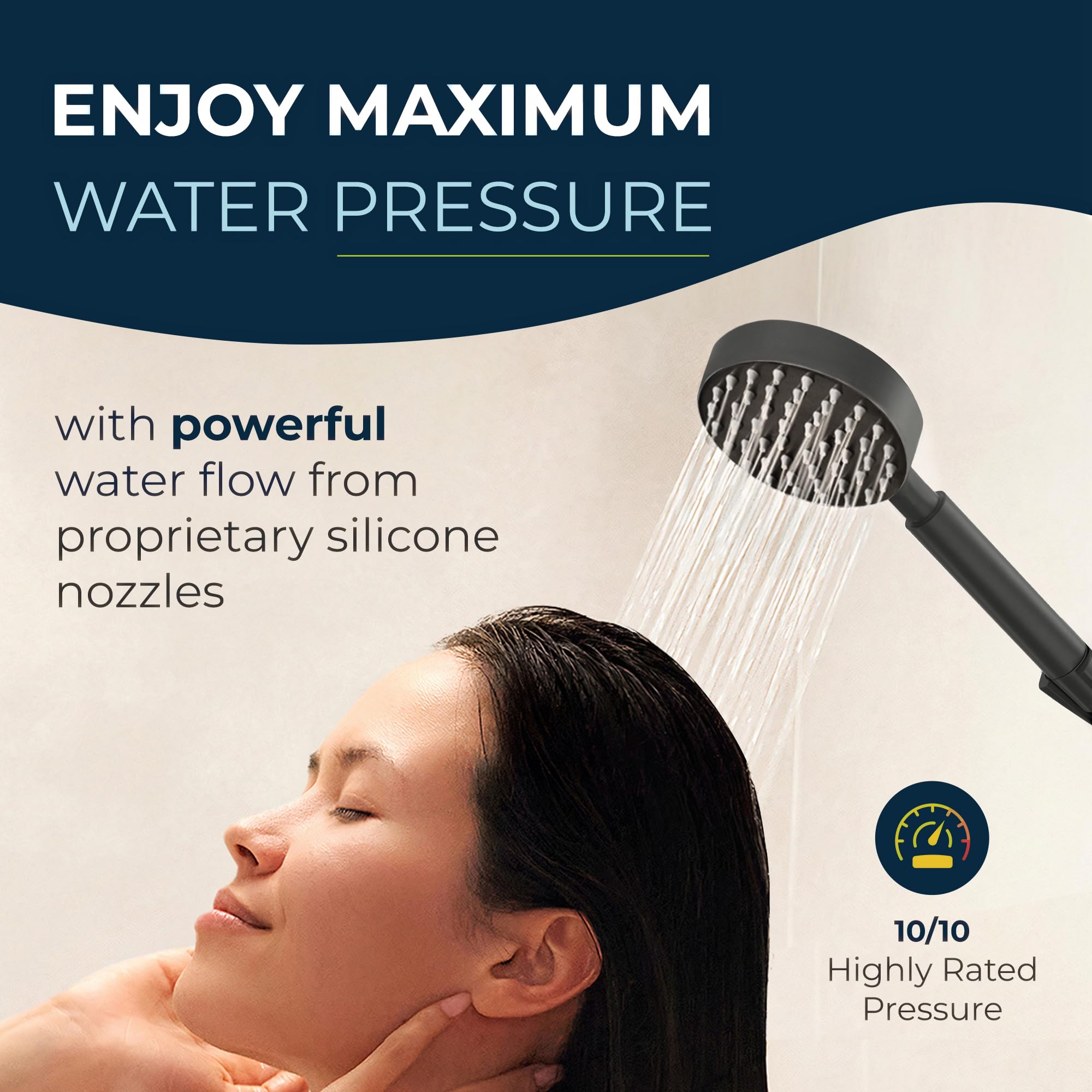 HammerHead Showers 6ft stainless steel hose for extended reach