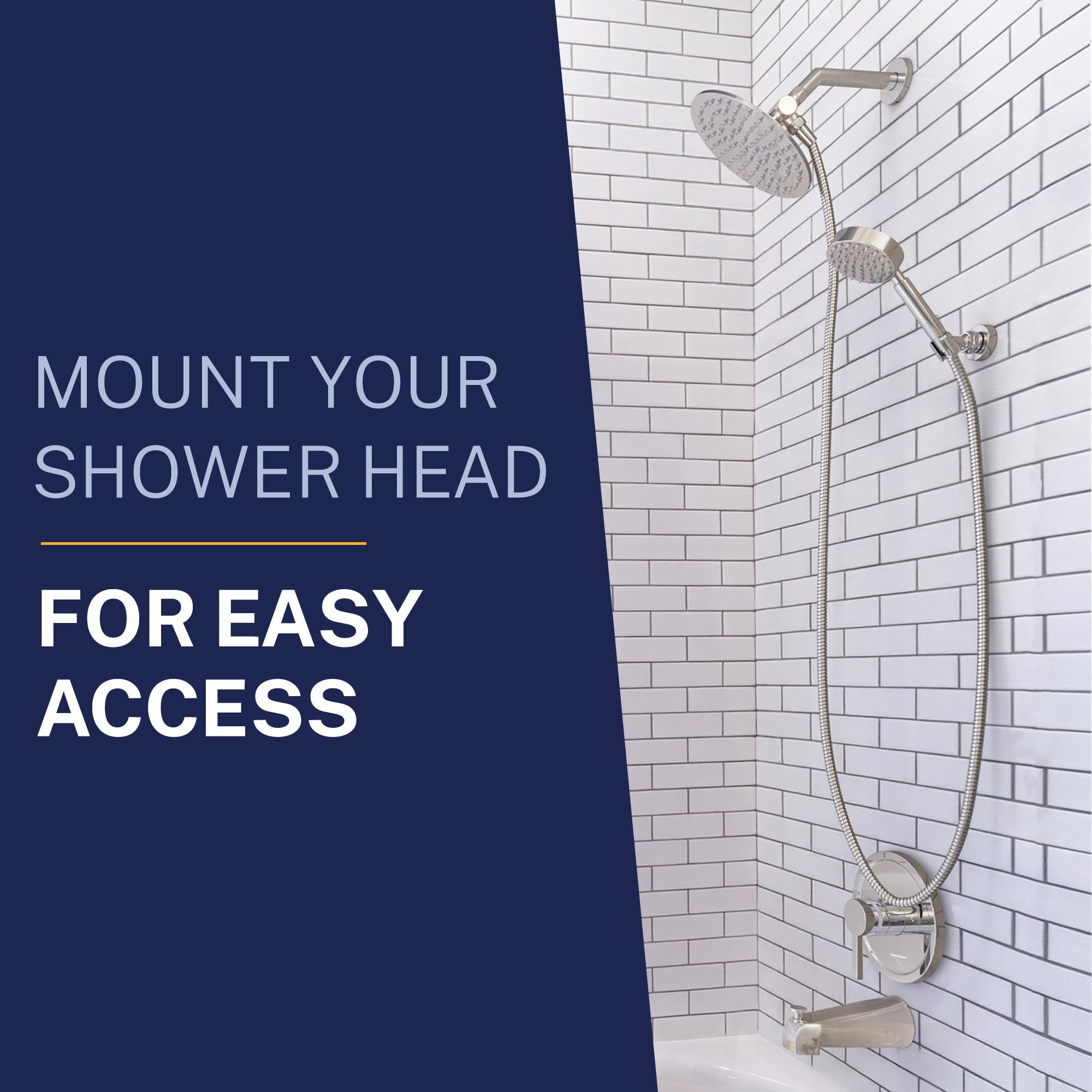 Adjustable pivot ball delivers flexible angle for comfortable showering