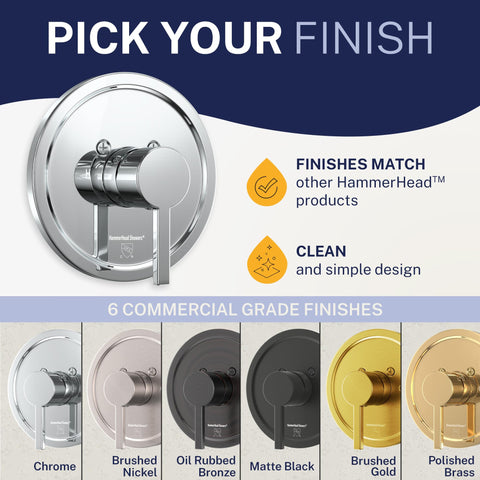 Brass and stainless steel construction delivers durability and a premium feel.