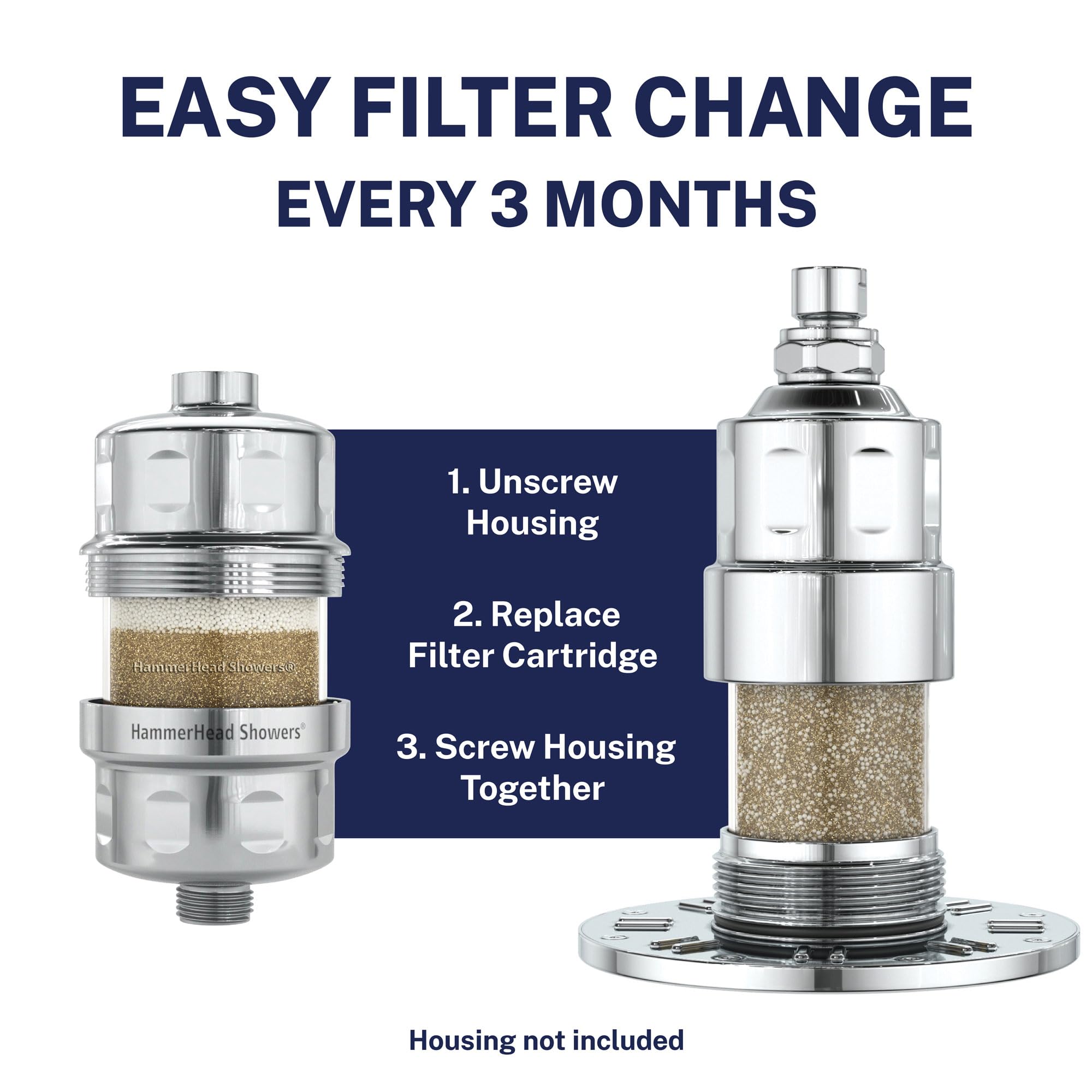 HammerHead Showers chlorine and heavy metals reduction supports cleaner rinses.