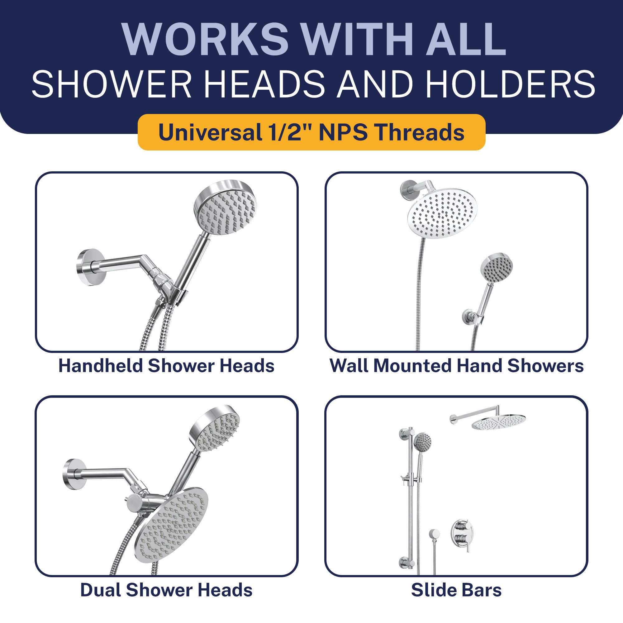HammerHead Showers DIY install kit enables quick hose replacement.
