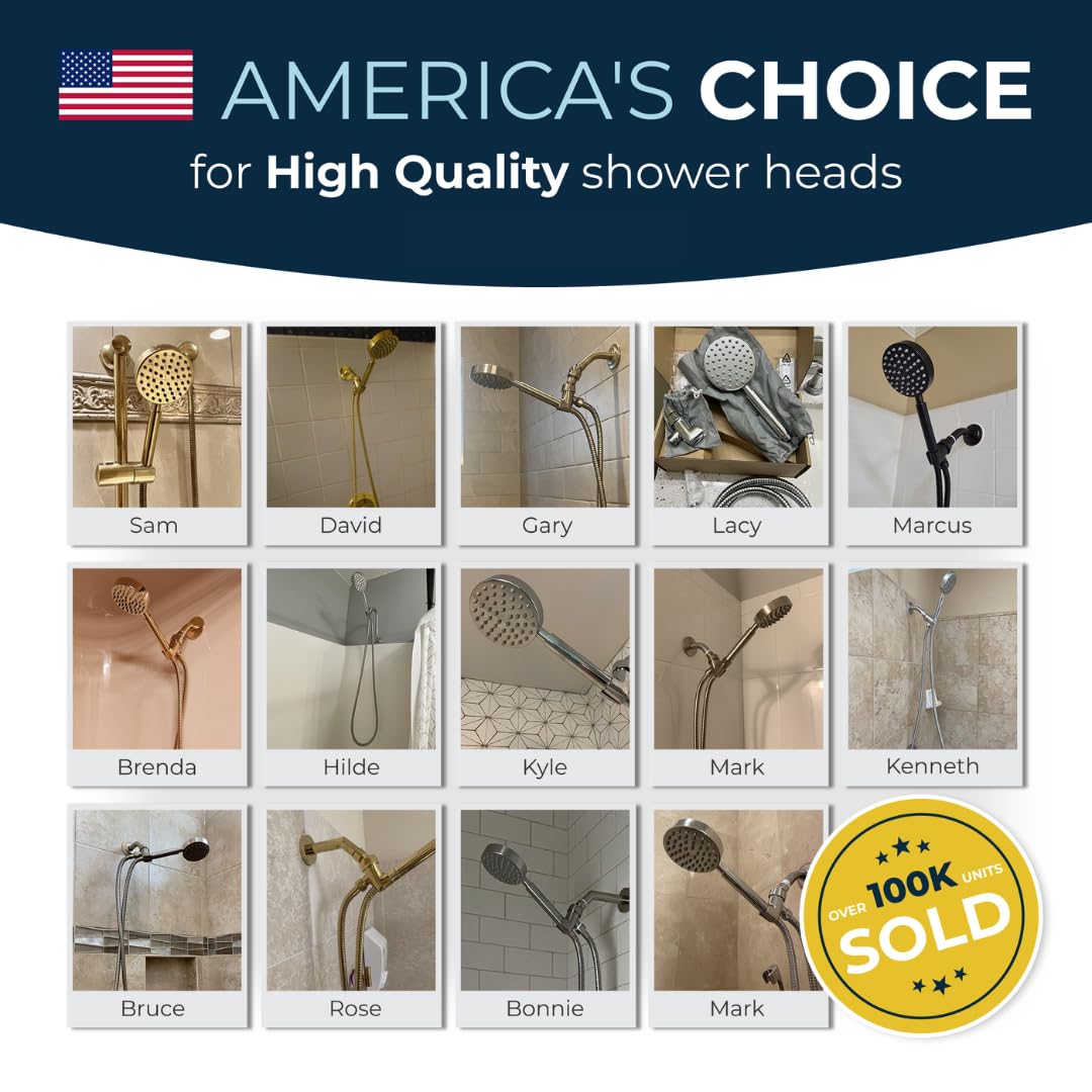HammerHead Showers solid metal construction resists rust and wear