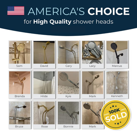 HammerHead Showers solid metal construction resists rust and wear