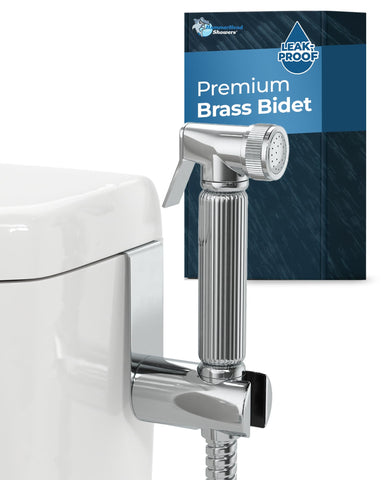 HammerHead Showers hose assembly shows durable metal connections for reliability.