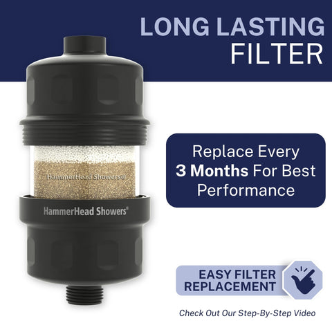 HammerHead Showers lead-free brass housing emphasizes durability and leak resistance.